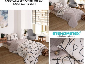 WELSOFT DESENLİ TEK KİŞİLİK YORGAN 
