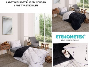 WELSOFT DESENLİ TEK KİŞİLİK YORGAN 