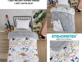 WELSOFT DESENLİ TEK KİŞİLİK YORGAN 