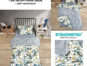 WELSOFT DESENLİ TEK KİŞİLİK YORGAN 