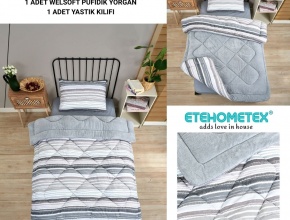 WELSOFT DESENLİ TEK KİŞİLİK YORGAN 