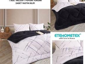 WELSOFT DESENLİ ÇİFT KİŞİLİK YORGAN