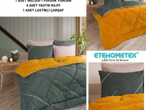 WELSOFT DESENLİ ÇİFT KİŞİLİK UYKU SETİ