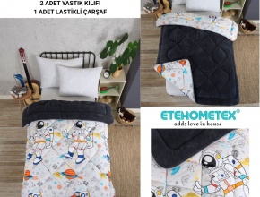 WELSOFT DESENLİ TEK KİŞİLİK UYKU SETİ